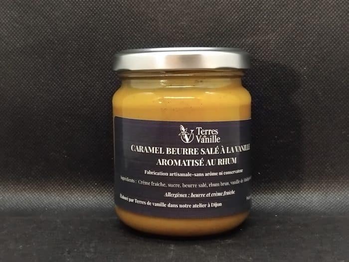 Caramel beurre salé à la vanille aromatisé au rhum